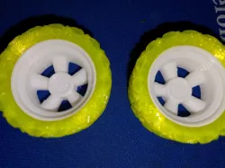 Rim/Tire for Dual Mode Spring Motor Rolling Chassis