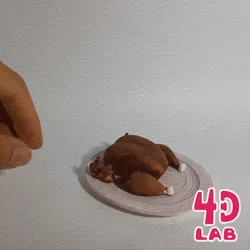 Roast chicken (??!!!) (Flexi and print-in-place, plate included)