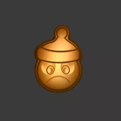 Sad Christmas Emoji Stl File