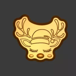 Santa Reindeer Stl File