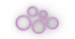 SET CIRCLES WITH WAVES X5 - COOKIE CUTTER - COOKIE CUTTER - COOKIE CUTTER