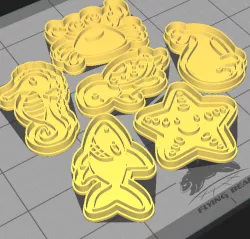 Set of molds for cookies "sea"