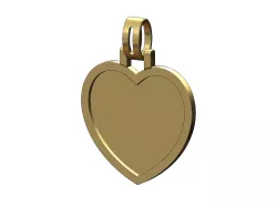 Simple heart shaped memory picture pendant 3D print model
