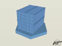 Small Container Stack Sample - 6mm terrain