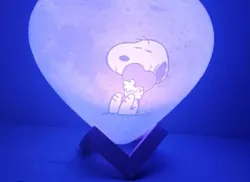Snoopy heart lamp