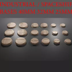 SPACESHIP / INDUSTRIAL BASES 40MM 32MM 25MM PART3