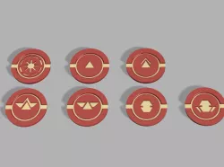 Star Wars Legion Command Tokens for the Grand army of the Republic faction