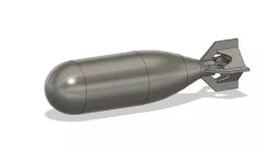 STORAGE BOX BOMB WWII-DESIGN WITH SCREW CAP AND STAND