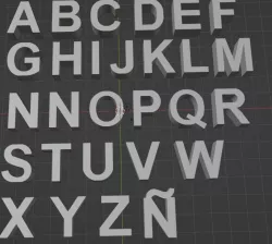 Straight alphabet