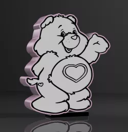 Teddy bear lamp (kissing bear)