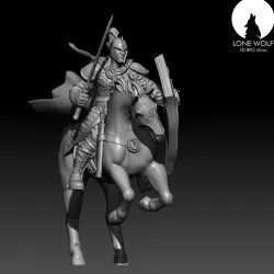 The Aes Sidhe Knight with sword and shield