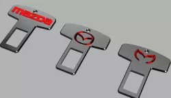 Three Seat belt buckle keychain models MAZDA branded