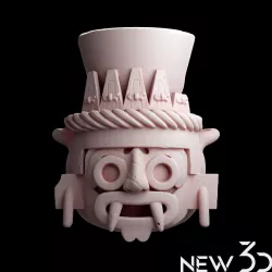 Tlaloc Model 3D (vase museum of the main temple)