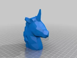 Unicorn - Low Poly / Voronoi