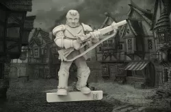 Village Militia Officer - 28mm Miniature STL