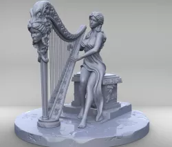Woman with harp