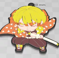 Zenitsu Agatsuma KIMETSU NO YAIBA ( DEMON SLAYER ) Keychain