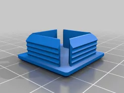 1" Sq. Tube Cap - thinner top (bottom cap for chair leg)