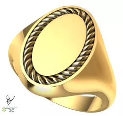 14 x 8 mm stl and obj Unisex Oval Reserve Stamp