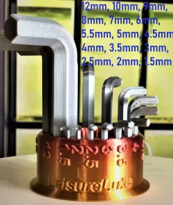 15 Piece Metric Allen Key Tool Set + Desk Organizer: LeisureLuke V1