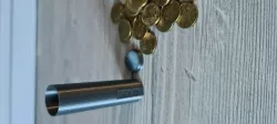 2 cent coin roll / coin box