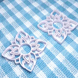 3D Pinting file The Chan Flower Earrings - Kbach Dork Chan in Khmer Art