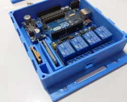 3D PRINTED ARDUINO UNO HOME AUTOMATION ENCLOSURE + SIM800L, BLUETOOTH, 4 CHANNEL RELAY, DC DC