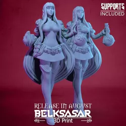 Alchemist Vampiress Normal and Topless 3D print model