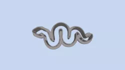 Arafura File Snake (2) COOKIE CUTTERS, MOLD FOR CHILDREN, BIRTHDAY PARTY