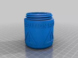 Beta Radiation Absorption Container for Radioactive mineral samples