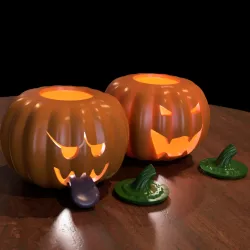 Boo and Bowser Pumpkins
