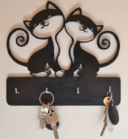 Cat Key Holder - STL for 3D printing - Animal Keys Hanger