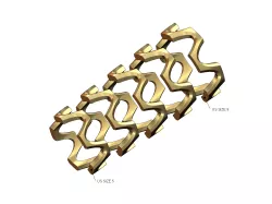 Chamfred wave fashion band US sizes 5to9 3D print model