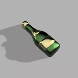 Champagne bottle Stl File