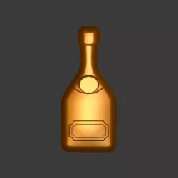 Champagne bottle Stl File
