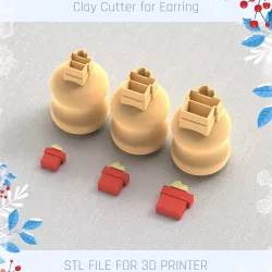 Christmas Gift Clay Cutter, Christmas Clay Cutters, Mini Clay Cutters 3 Sizes