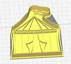 Circus tent cookie cutter