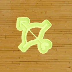 Cookie Cutter bow and arrow / Cortador de Galletas arco y flecha