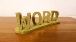 Customizable dual words illusion AKA "I Love You" sign