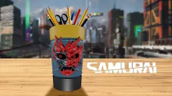 Cyberpunk Samurai Cup 2077 Fan ART