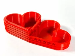 Decorative Valentines Day Heart Box w/Print-In-Place Hinges | Heart Shaped Gift Box