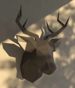 DEER LOW POLY 3D ART