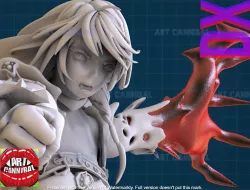 DELUXE Demon cursed Pirate Assassin Character statue jrpg anime 3D print model