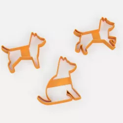 dogs x3 cookie cutter set 1 - Dog cookie cutters x3 set 1