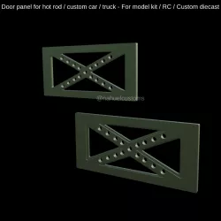 Door panel for hot rod / custom car / truck - For model kit / RC / Custom diecast