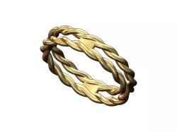 Double braided rope stacker band US sizes 5to9 3D print model