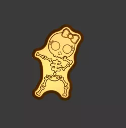 Dubbing girl skeleton Stl File