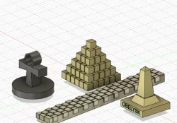 Egyptian Catan Pieces