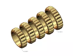 Elongated rounded studs eternity band US sizes 5to9 3D print model