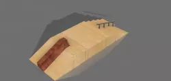 Fingerboard Stair Set with Rail and Hubba